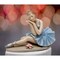 Ceramic Ballerina Dreaming in Blue Dress Figurine, Gift Idea or Home Decoration